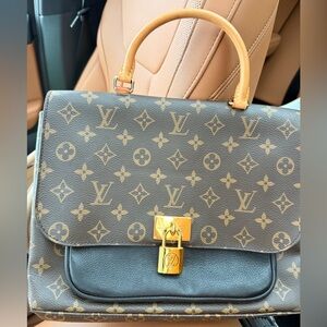Louis Vuitton Black and Gold Monogram Marignan Satchel 2018